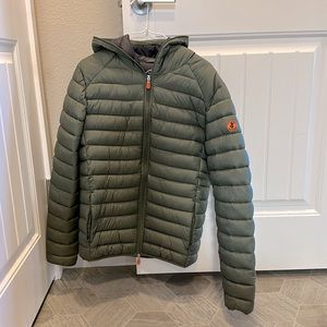 Men’s SAVE THE DUCK olive green winter jacket Small